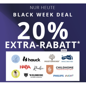 babywalz Black Week Deal – 20% Rabatt auf Top-Marken (zB. hauck) und 20% auf Maxi Cosi!