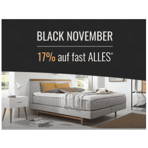 Betten.at Black November 2024 – 17% Rabatt auf fast alles!