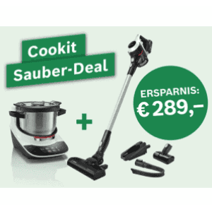 Bosch Cookit Küchenmaschine + Unlimited 6 Staubsauger um 1399 € statt 1632,04 €