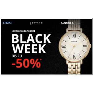 CHRIST Black Week 2024 – bis zu 50 % Rabatt auf Uhren & Schmuck