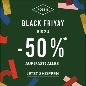 Fossil Black Friday – bis zu 50% Rabatt auf (fast) alles inkl. Outlet!